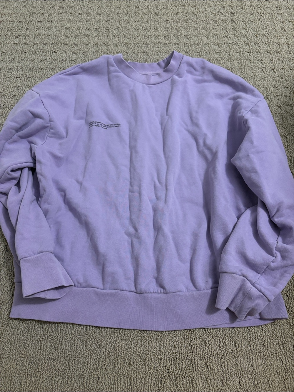 Pangaia Lavender Crewneck Sweatshirt - Light Purple Pullover